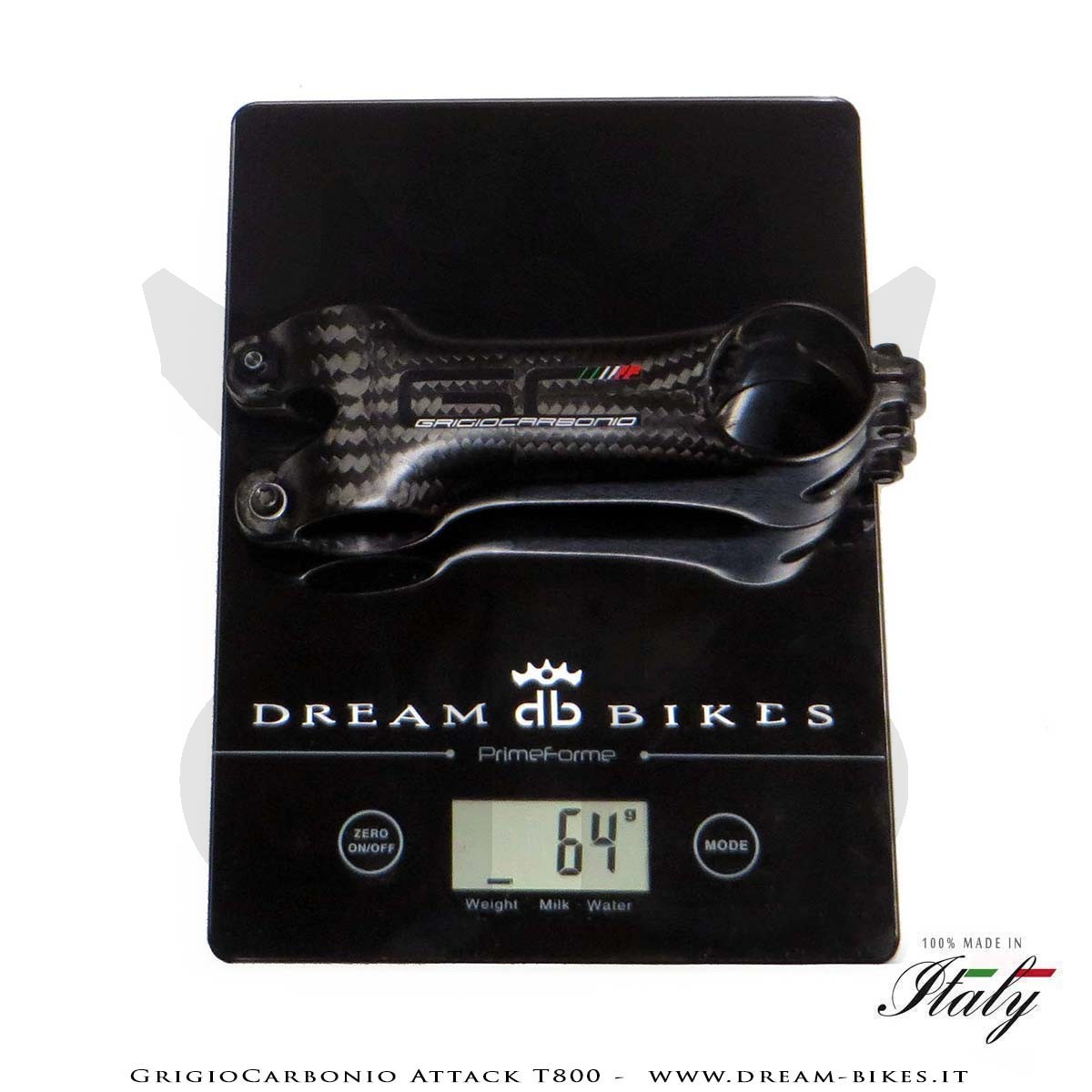 GrigioCarbonio Attack T800 Attacco Manubrio Carbon Ultraleggero