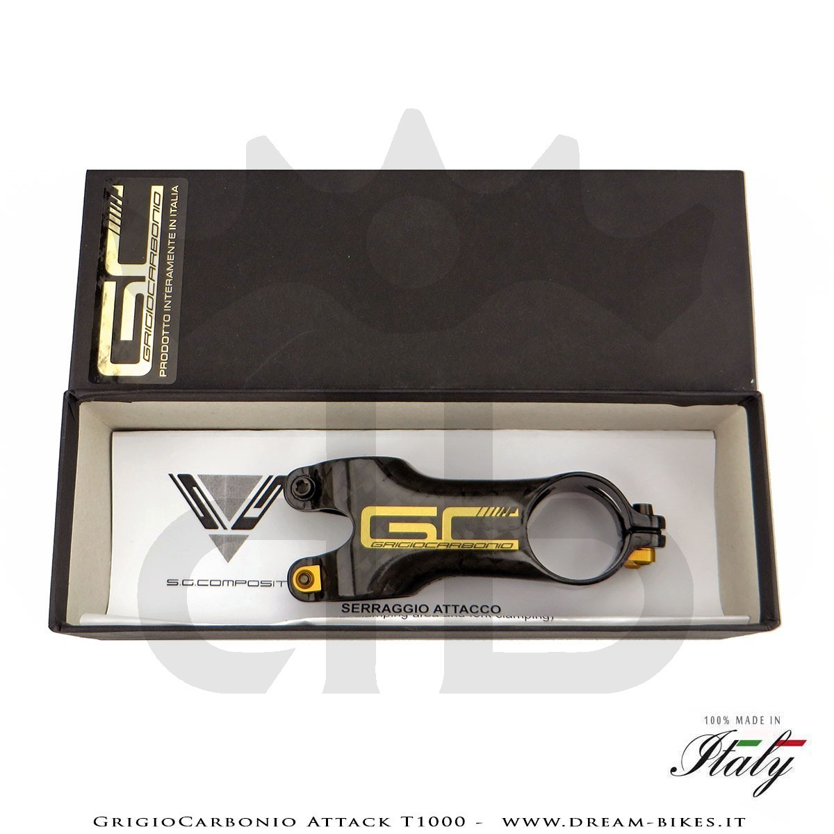 GrigioCarbonio Attack T1000 Attacco Manubrio Carbon, il più leggero al mondo!