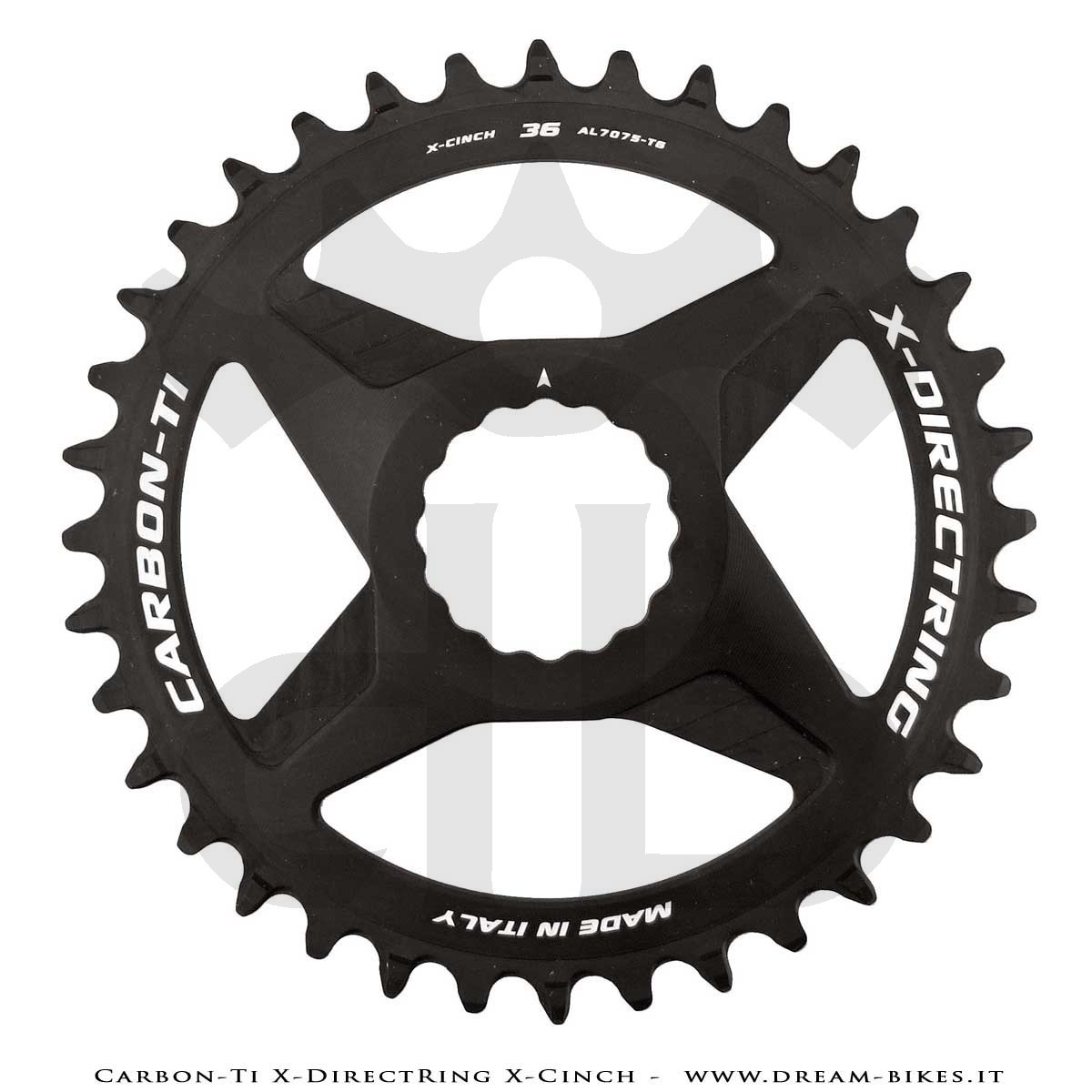 Carbon-Ti X-DirectRing X-Cinch Monocorona in Alluminio