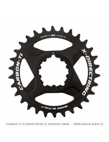 Carbon-Ti X-DirectRing X-Truvativ Offset 3 mm Monocorona in Alluminio