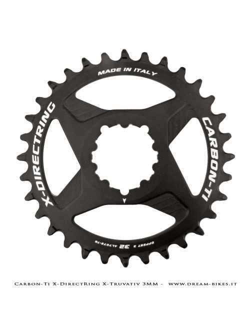 Carbon-Ti X-DirectRing X-Truvativ Offset 3 mm Monocorona in Alluminio