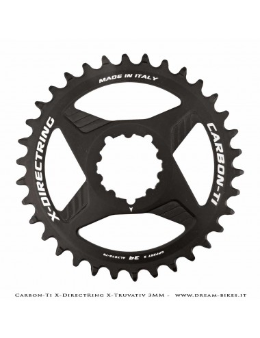 Carbon-Ti X-DirectRing X-Truvativ Offset 3 mm Monocorona in Alluminio