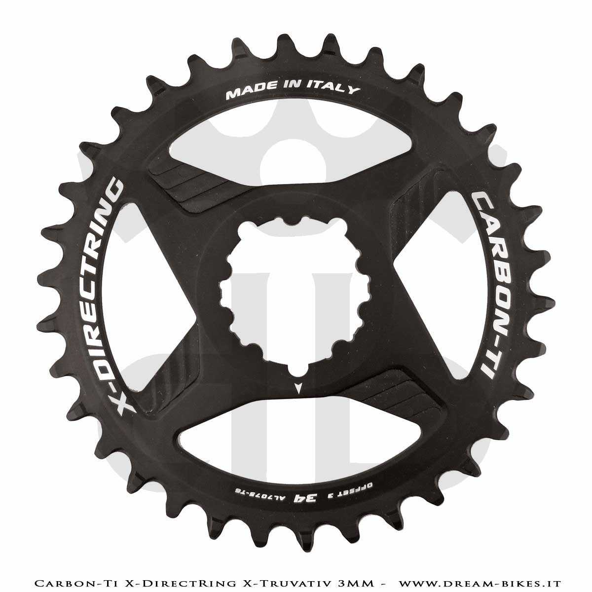 Carbon-Ti X-DirectRing X-Truvativ 3 mm Offset Aluminium Monoring
