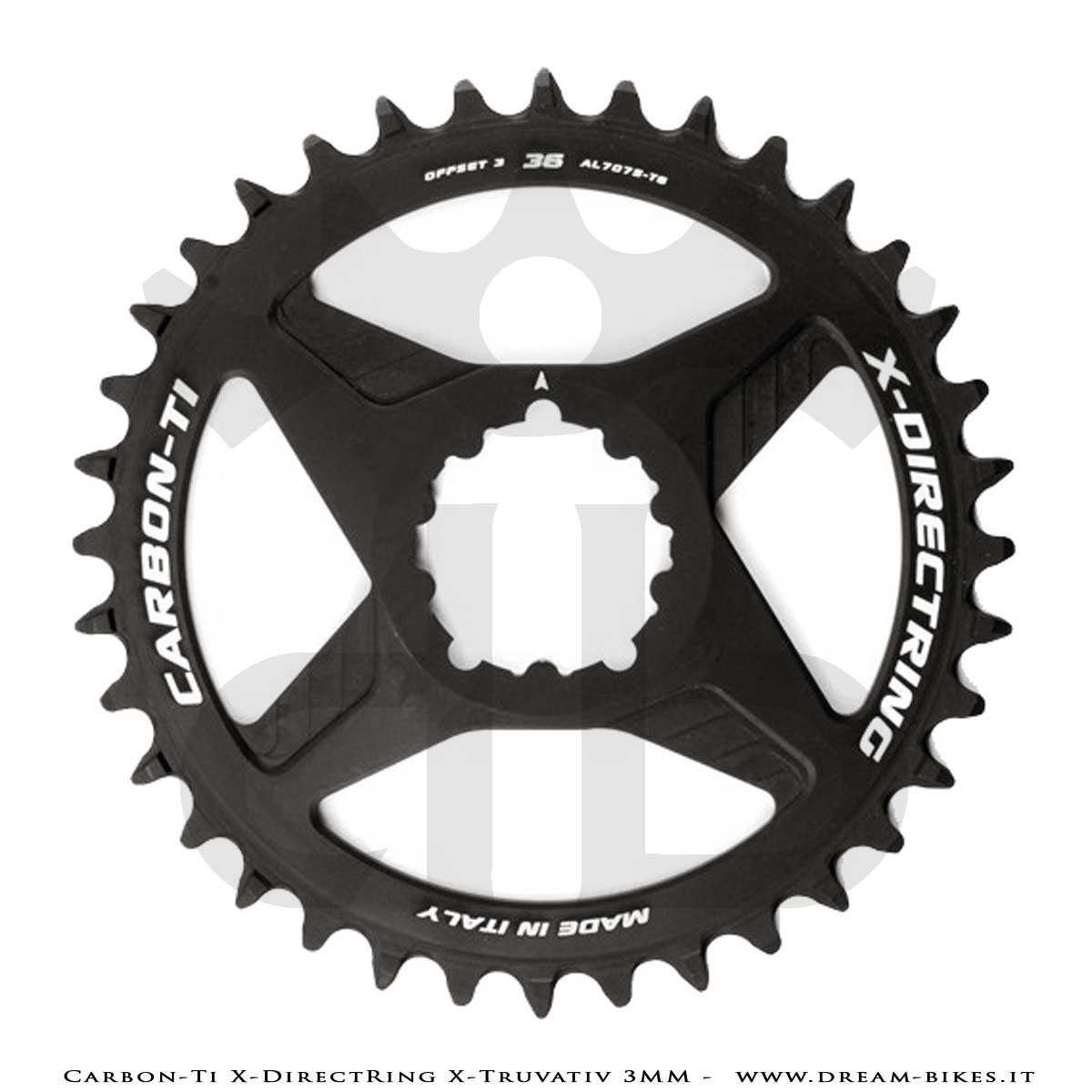 Carbon-Ti X-DirectRing X-Truvativ 3 mm Offset Aluminium Monoring