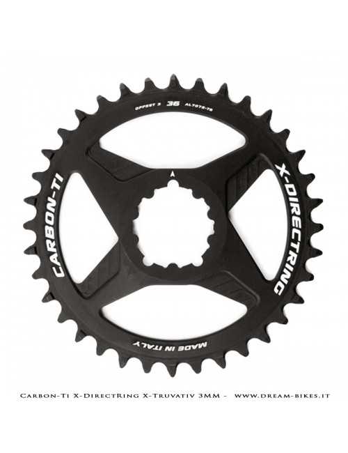 Carbon-Ti X-DirectRing X-Truvativ Offset 3 mm Monocorona in Alluminio