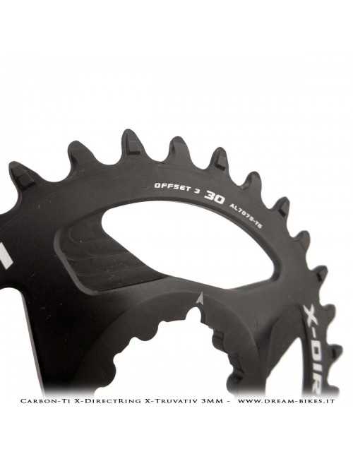 Carbon-Ti X-DirectRing X-Truvativ Offset 3 mm Monocorona in Alluminio