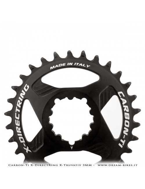 Carbon-Ti X-DirectRing X-Truvativ Offset 3 mm Monocorona in Alluminio
