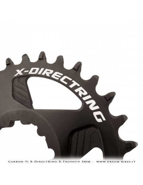 Carbon-Ti X-DirectRing X-Truvativ Offset 3 mm Monocorona in Alluminio