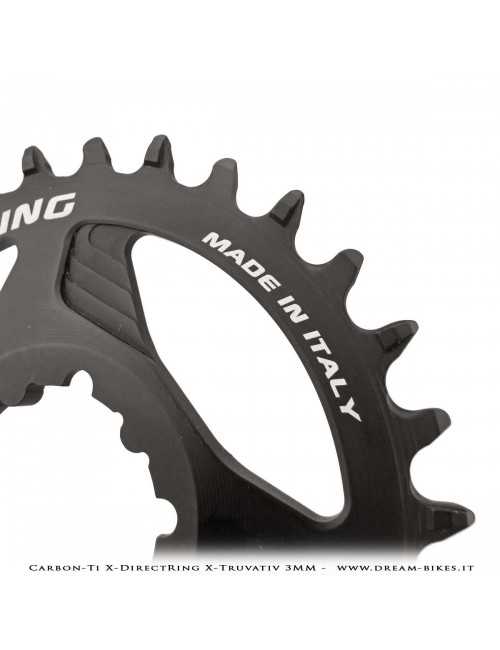 Carbon-Ti X-DirectRing X-Truvativ Offset 3 mm Monocorona in Alluminio