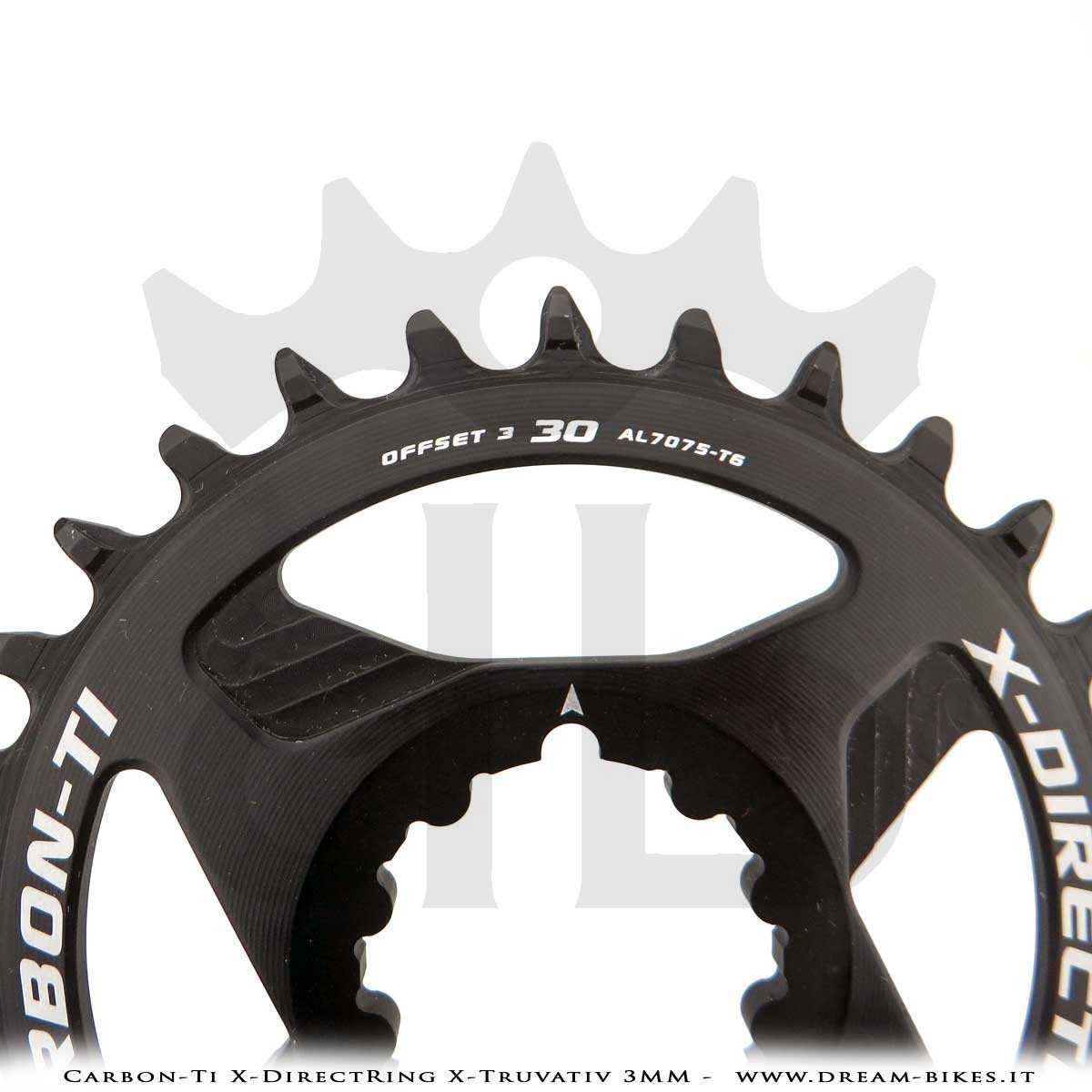 Carbon-Ti X-DirectRing X-Truvativ 3 mm Offset Aluminium Monoring