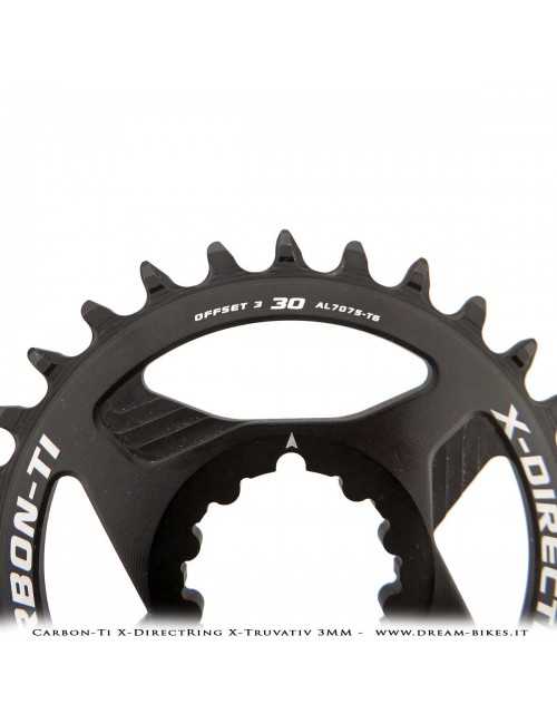 Carbon-Ti X-DirectRing X-Truvativ Offset 3 mm Monocorona in Alluminio