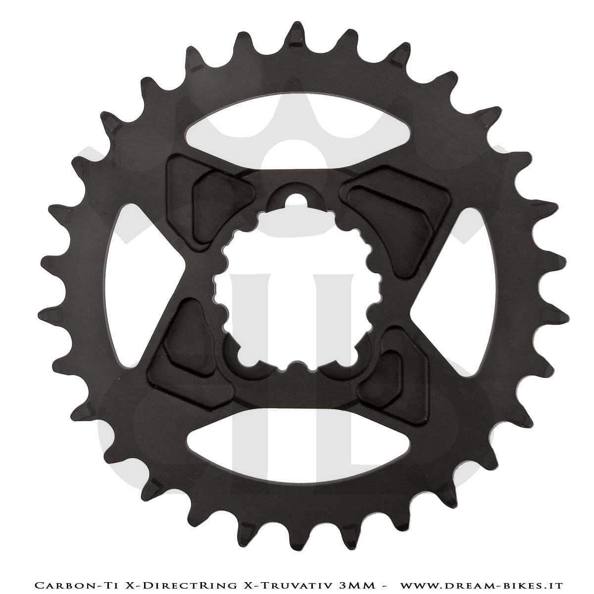 Carbon-Ti X-DirectRing X-Truvativ 3 mm Offset Aluminium Monoring