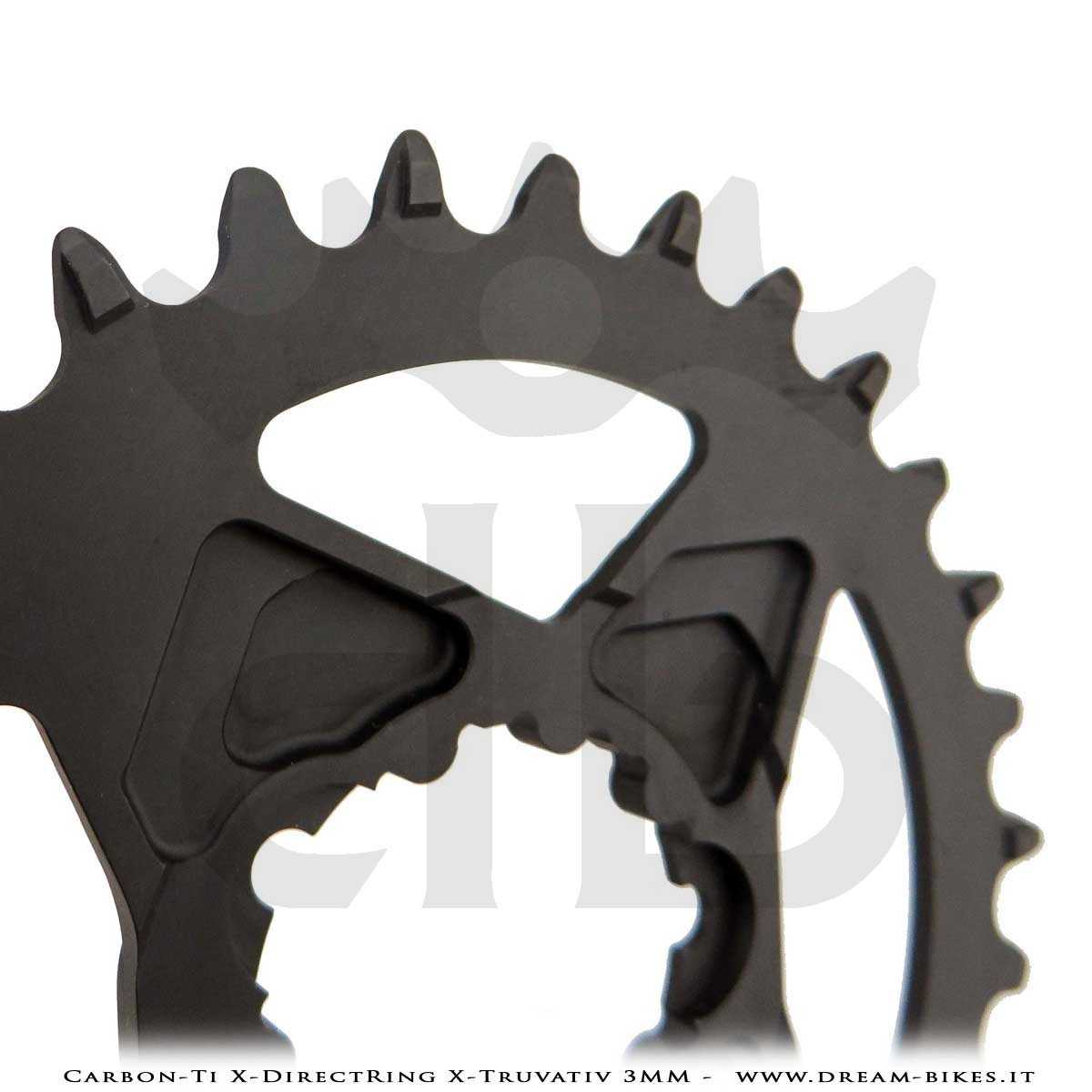 Carbon-Ti X-DirectRing X-Truvativ 3 mm Offset Aluminium Monoring