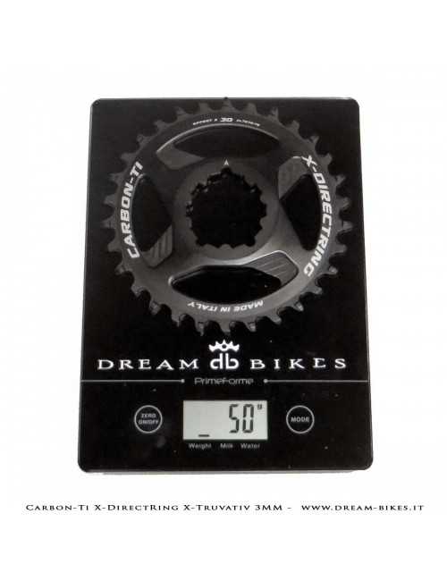 Carbon-Ti X-DirectRing X-Truvativ Offset 3 mm Monocorona in Alluminio