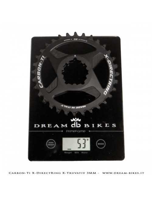 Carbon-Ti X-DirectRing X-Truvativ Offset 3 mm Monocorona in Alluminio
