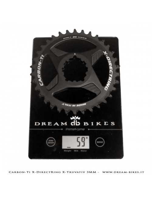 Carbon-Ti X-DirectRing X-Truvativ Offset 3 mm Monocorona in Alluminio