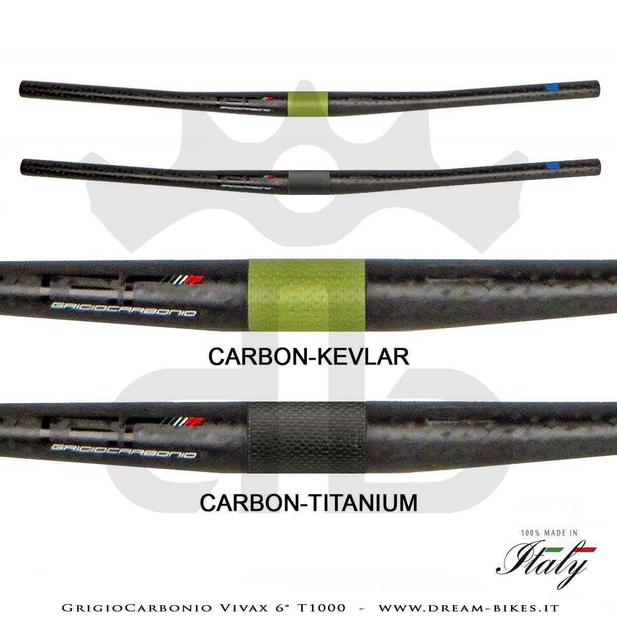 GrigioCarbonio Vivax 6° T1000 12K Ultralight Carbon Flatbar