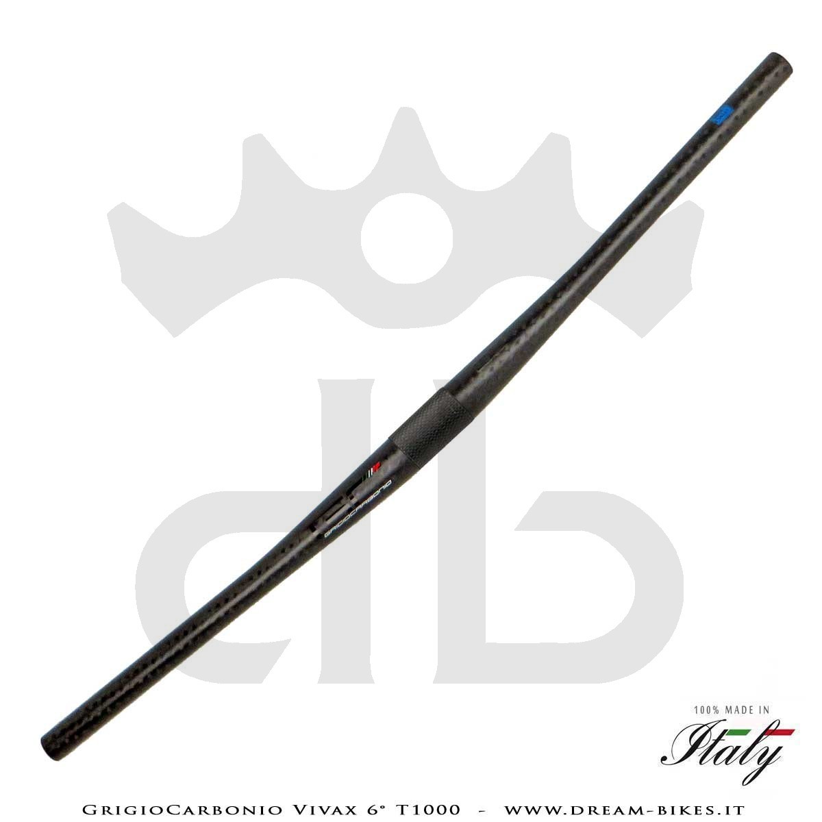 GrigioCarbonio Vivax Flat 6° T1000 12K Curva Manubrio Carbon Ultraleggera