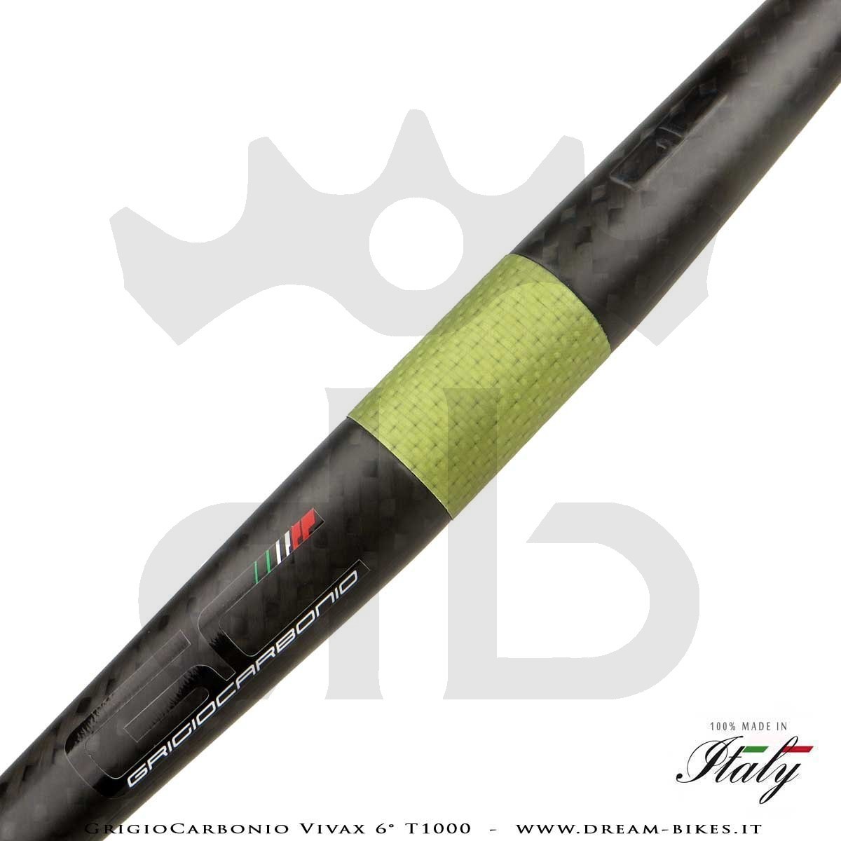 GrigioCarbonio Vivax Flat 6° T1000 12K Curva Manubrio Carbon Ultraleggera
