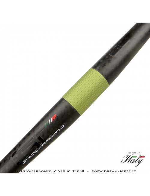 GrigioCarbonio Vivax Flat 6° T1000 12K Curva Manubrio Carbon Ultraleggera