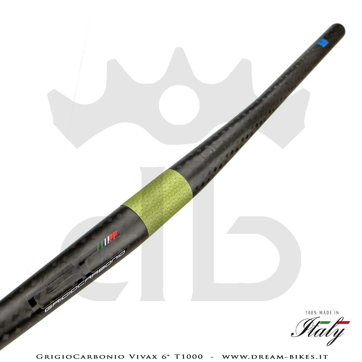 GrigioCarbonio Vivax Flat 6° T1000 12K Curva Manubrio Carbon Ultraleggera
