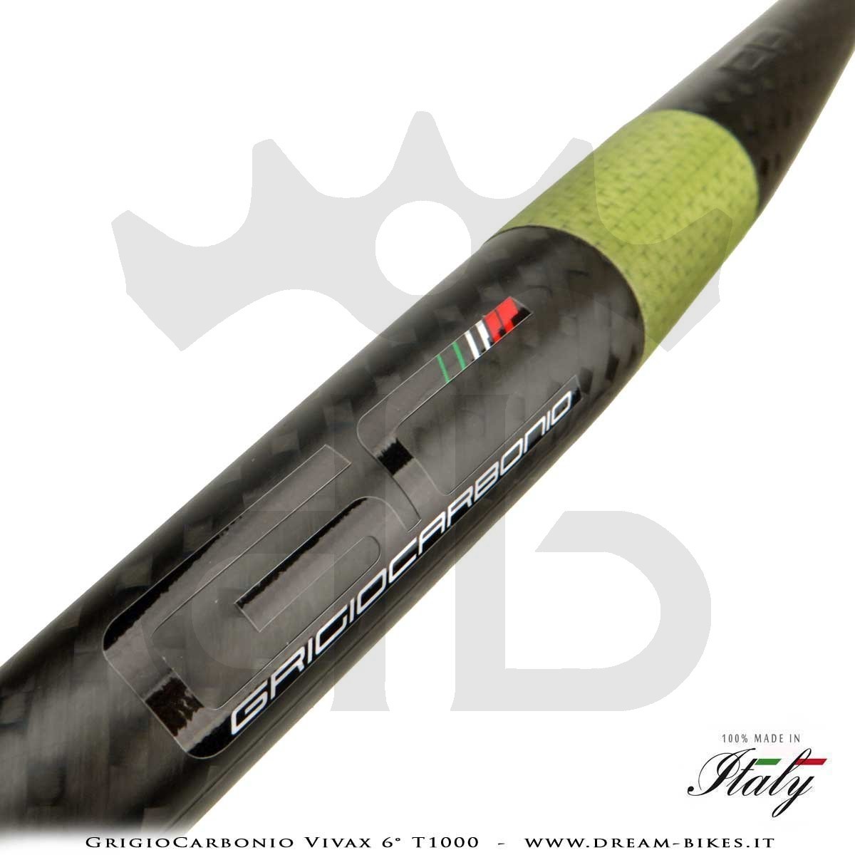 GrigioCarbonio Vivax Flat 6° T1000 12K Curva Manubrio Carbon Ultraleggera