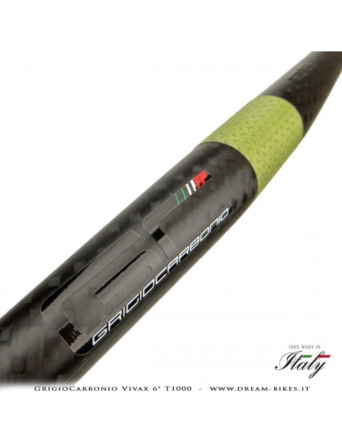 GrigioCarbonio Vivax Flat 6° T1000 12K Curva Manubrio Carbon Ultraleggera
