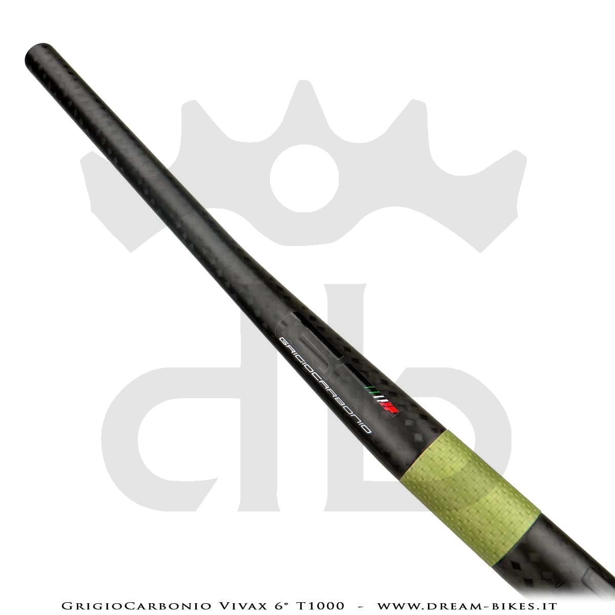 GrigioCarbonio Vivax Flat 6° T1000 12K Curva Manubrio Carbon Ultraleggera