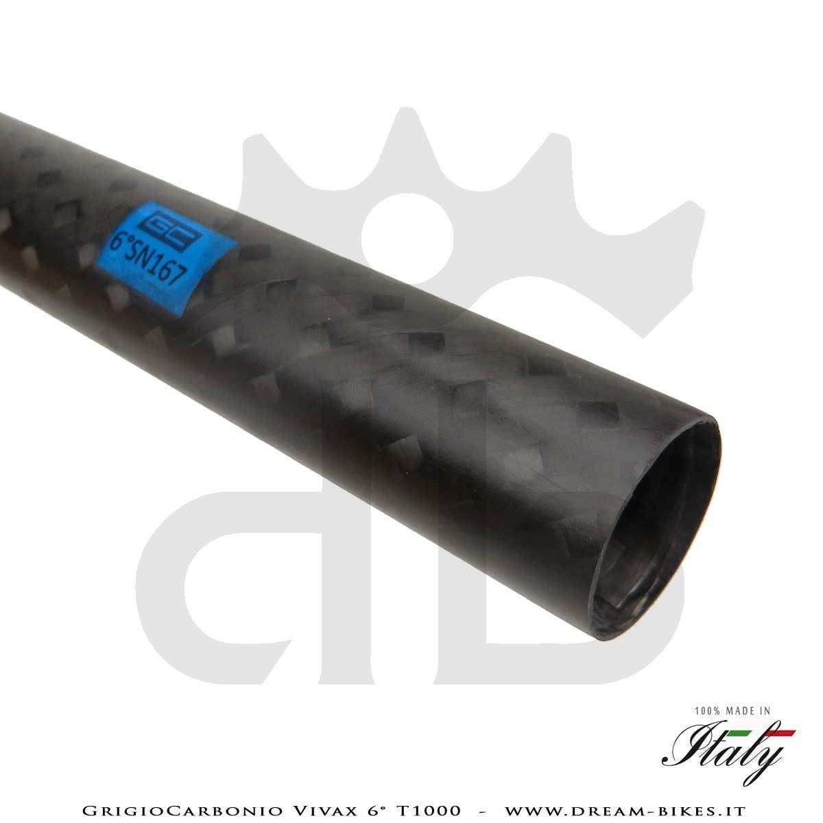 GrigioCarbonio Vivax Flat 6° T1000 12K Curva Manubrio Carbon Ultraleggera