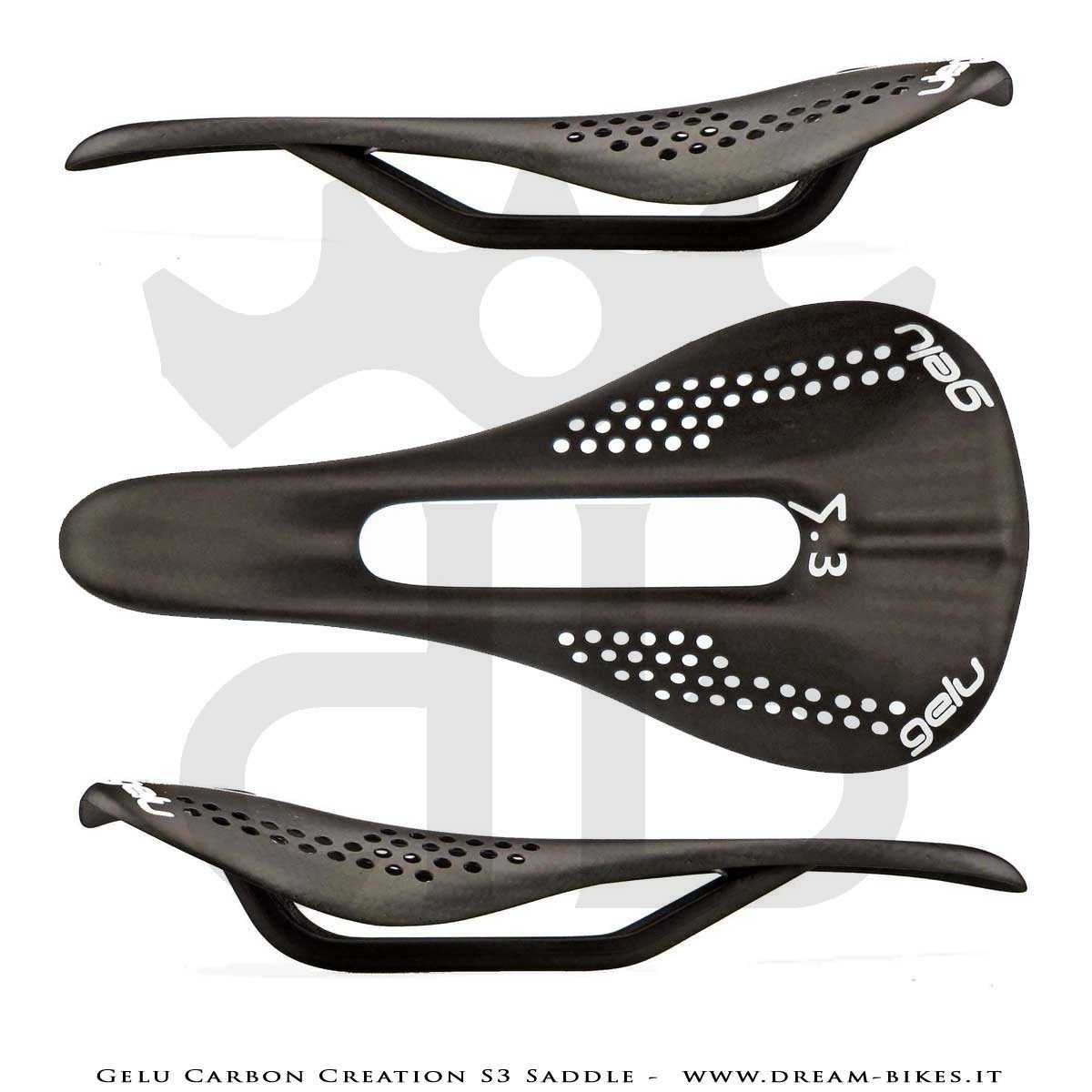 Gelu Carbon Creation S3 Full Carbon Ultralight Saddle 45 gr.