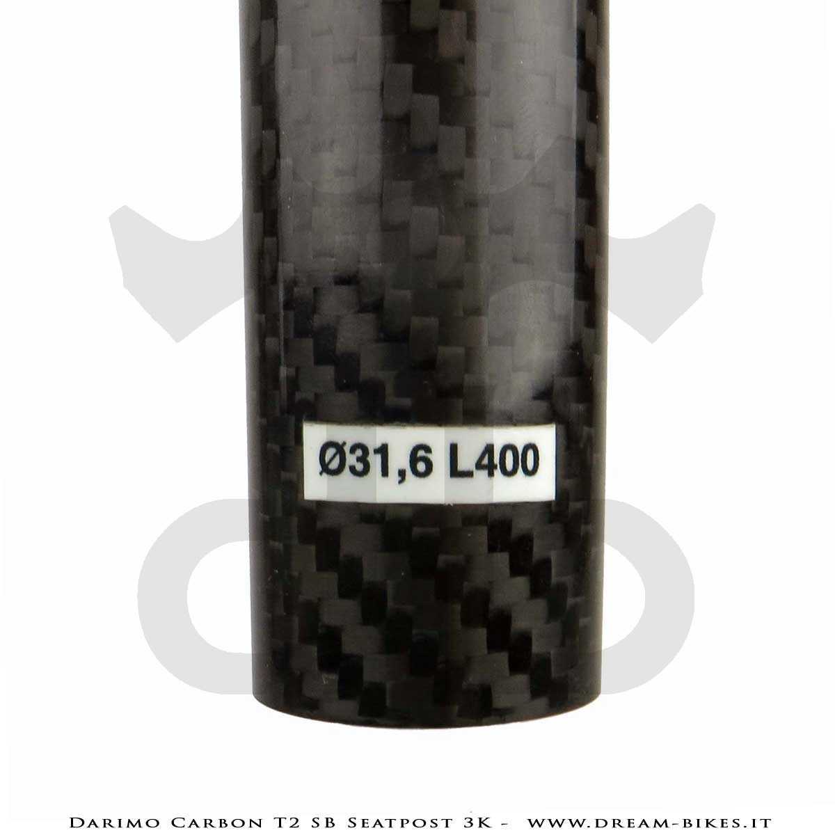 Darimo Carbon T2 SB Reggisella Arretrato Ultraleggero -25 mm