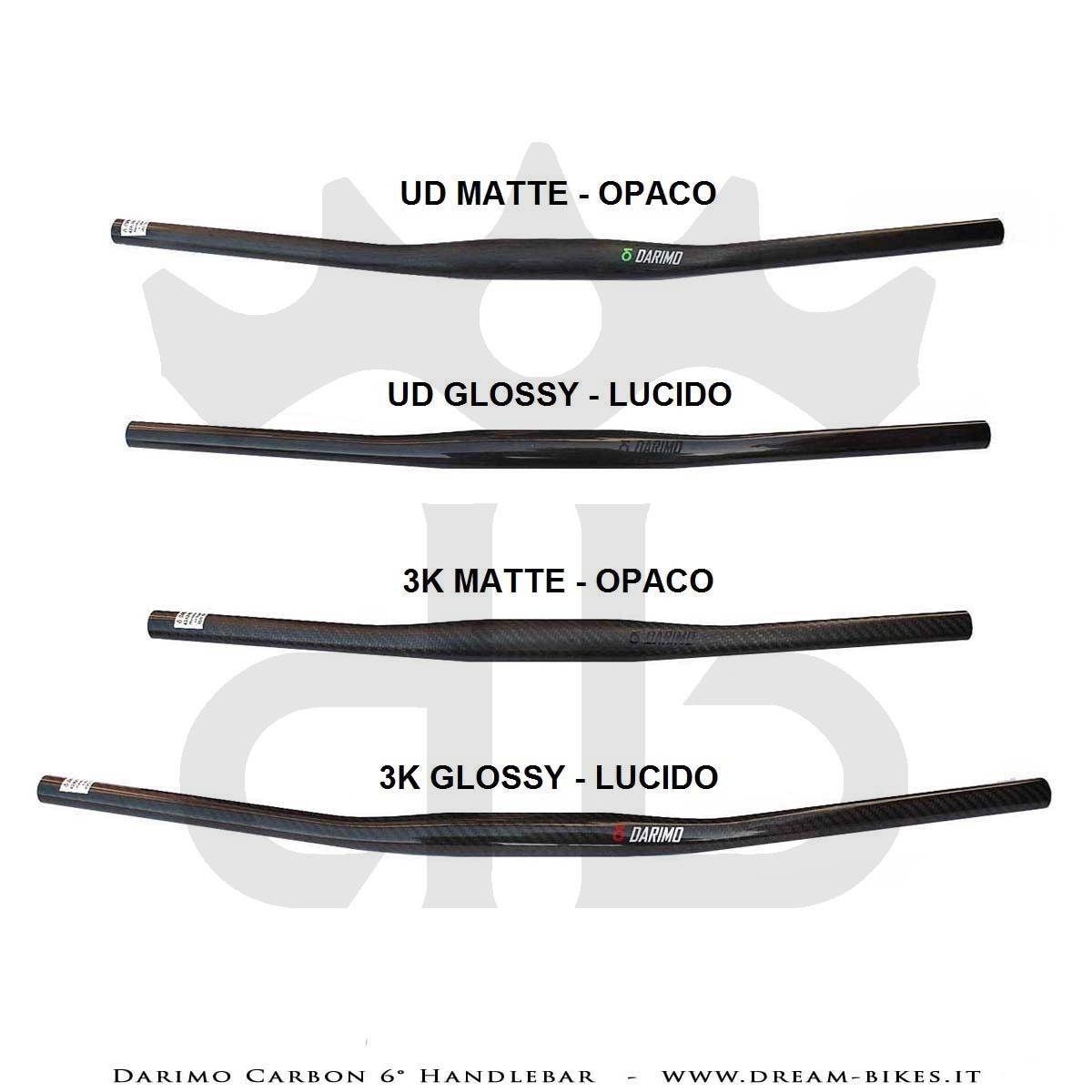 Darimo Carbon Curva Manubrio Flat 6° Ultraleggera da 79 gr.