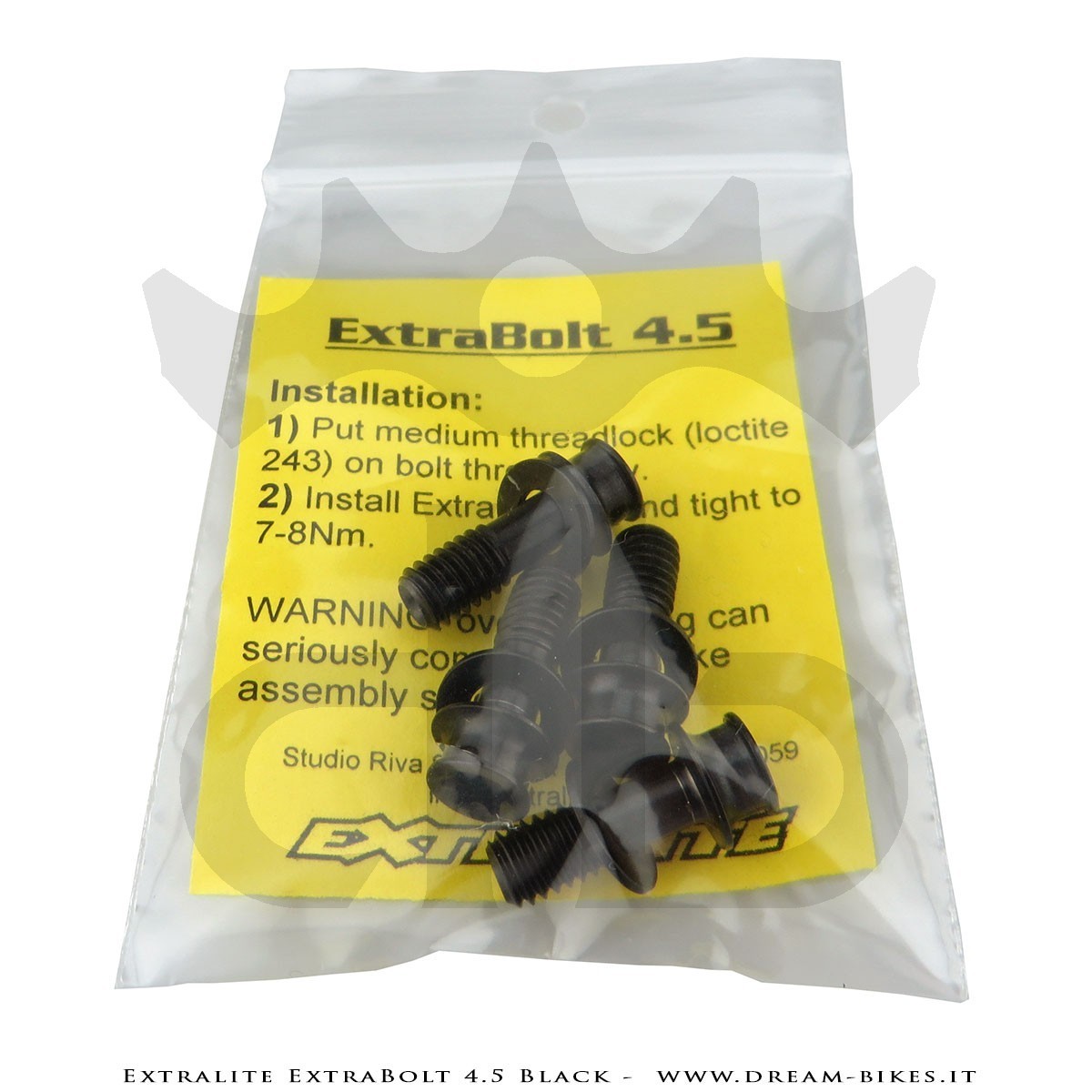 Extralite ExtraBolt 4.5 Viti Pinze Freno Titanio Nere