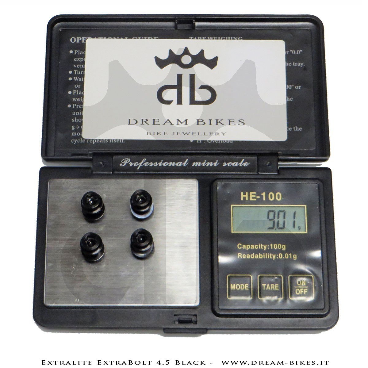 Extralite ExtraBolt 4.5 Viti Pinze Freno Titanio Nere