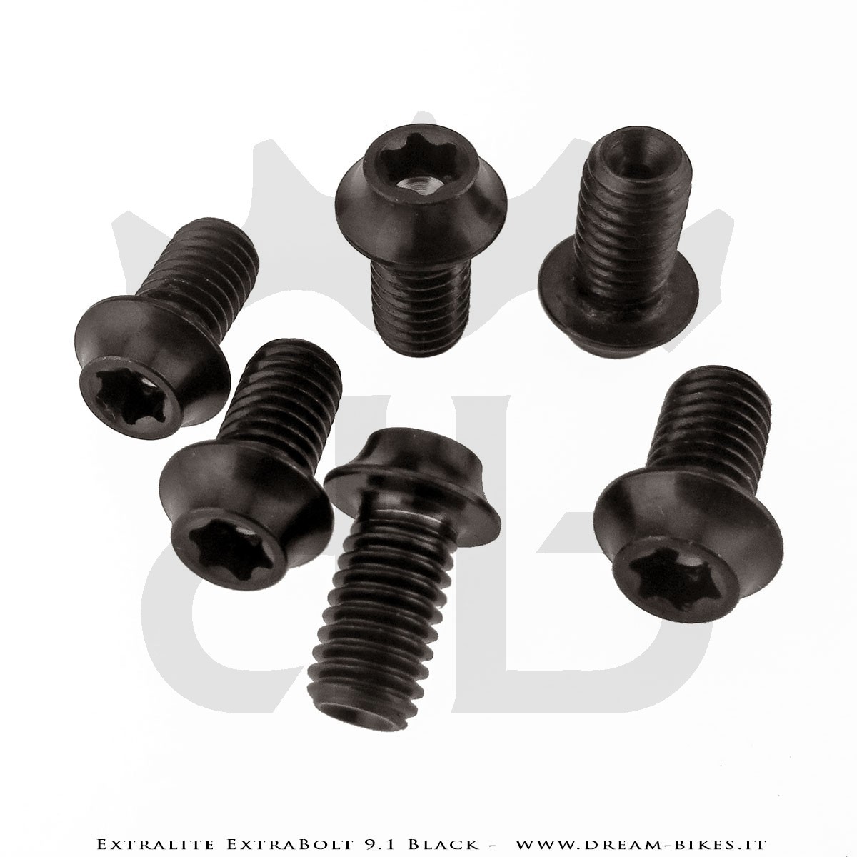 Extralite ExtraBolt 9.1 Brake Rotor Titanium Bolts Kit Black