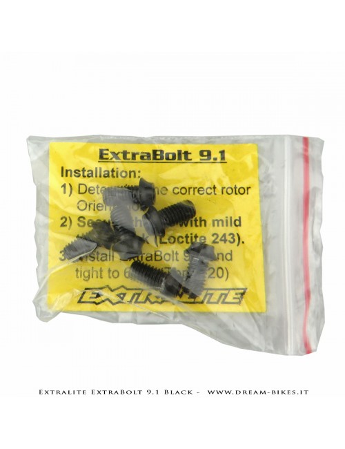 Extralite ExtraBolt 9.1 kit Viti Disco Freno Titanio Nere