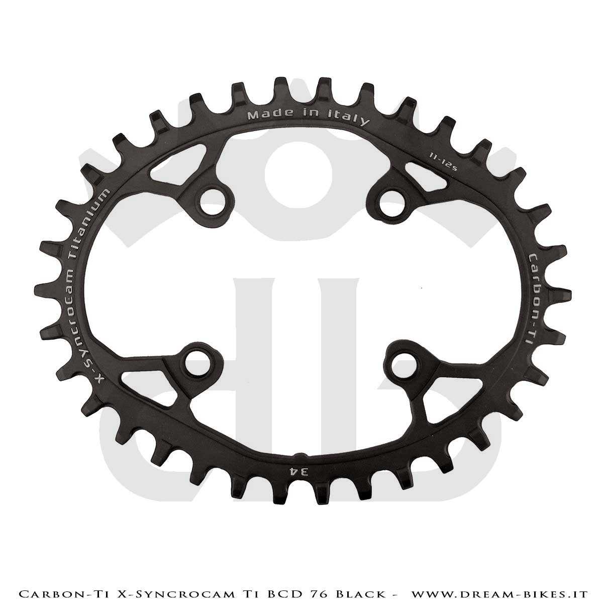 Carbon-Ti X-SyncroCam Ti BCD 76 mm Asymmetric Titanium Black Monoring