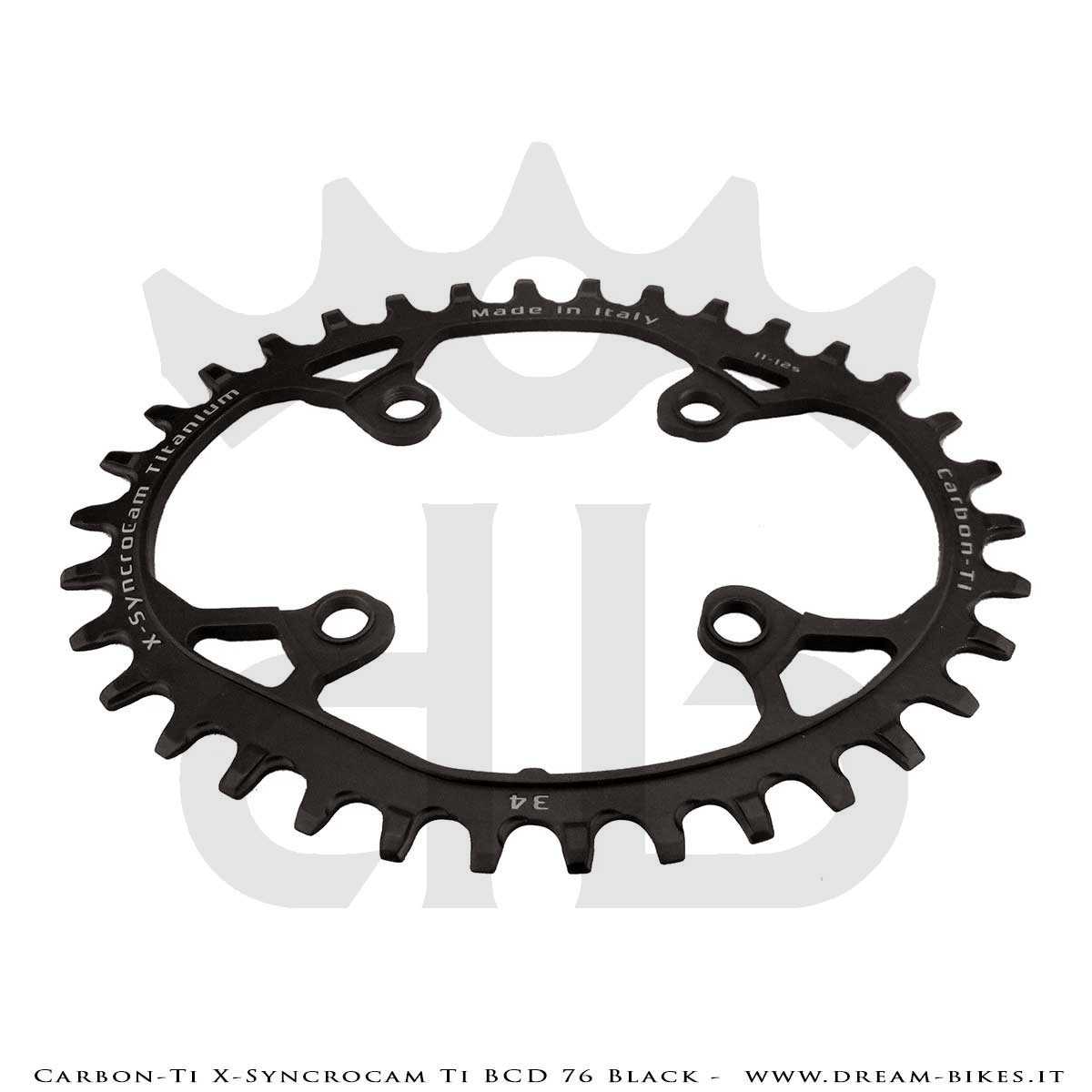 Carbon-Ti X-SyncroCam Ti BCD 76 mm Asymmetric Titanium Black Monoring