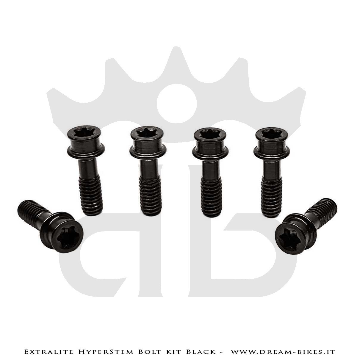 Extralite HyperStem Kit Viti Speciali In Titanio Nere Torx (6 pezzi)