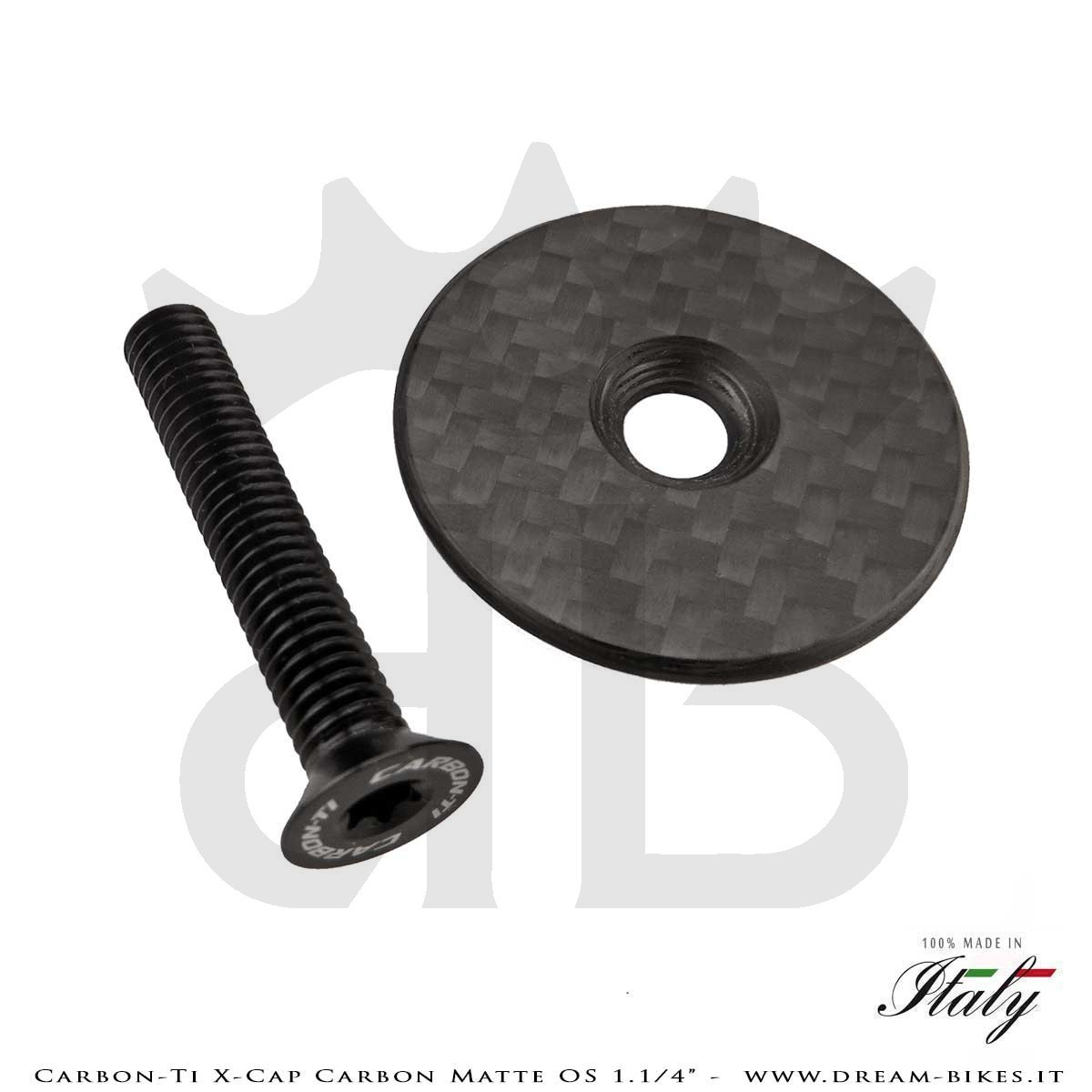 Carbon-Ti X-Cap Carbon Matte OS 1.1/4" Tappo Sterzo