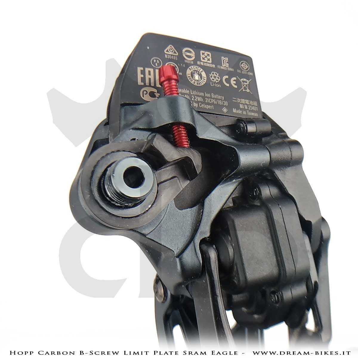Hopp Carbon Piastrina Registro Tensione Cambio Sram 12v AXS, XX1 Eagle, X01 Eagle, Tuning