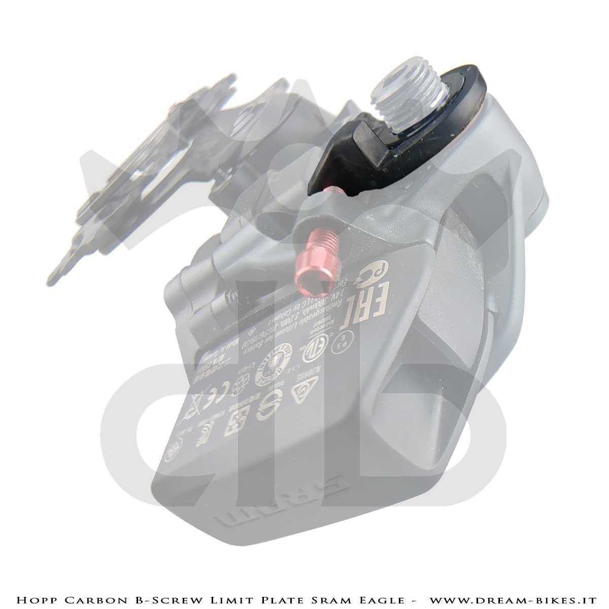 Hopp Carbon Piastrina Registro Tensione Cambio Sram 12v AXS, XX1 Eagle, X01 Eagle, Tuning