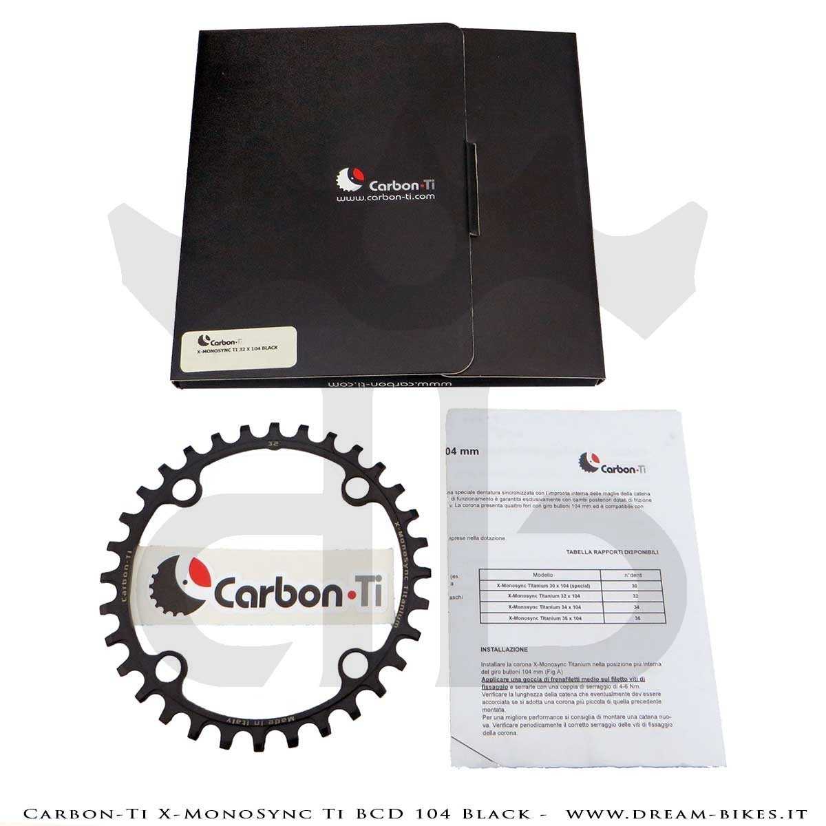 Carbon-Ti X-MonoSync Ti BCD 104 mm Monocorona in Titanio Nera