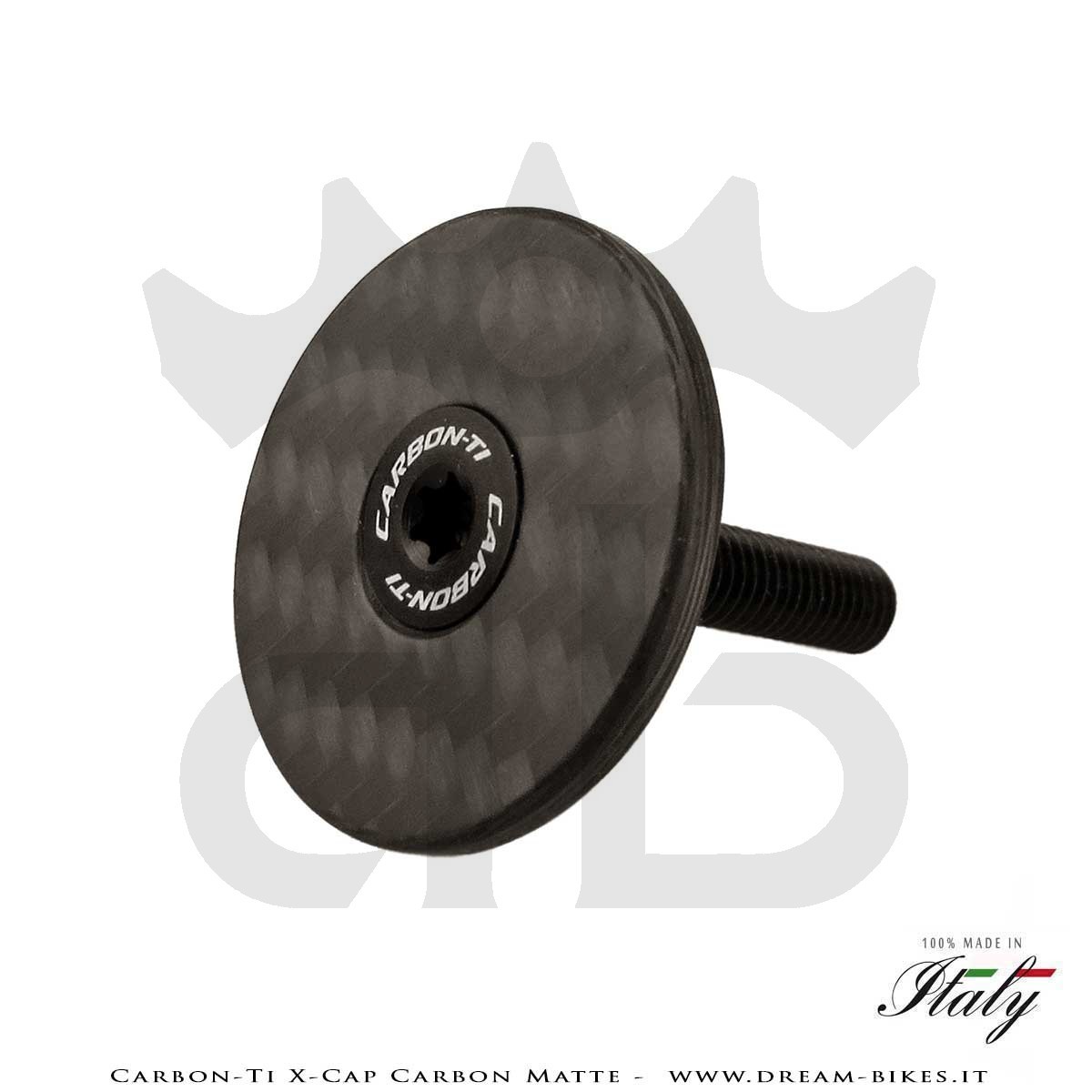 Carbon-Ti X-Cap Carbon Matte Tappo Sterzo Ultraleggero