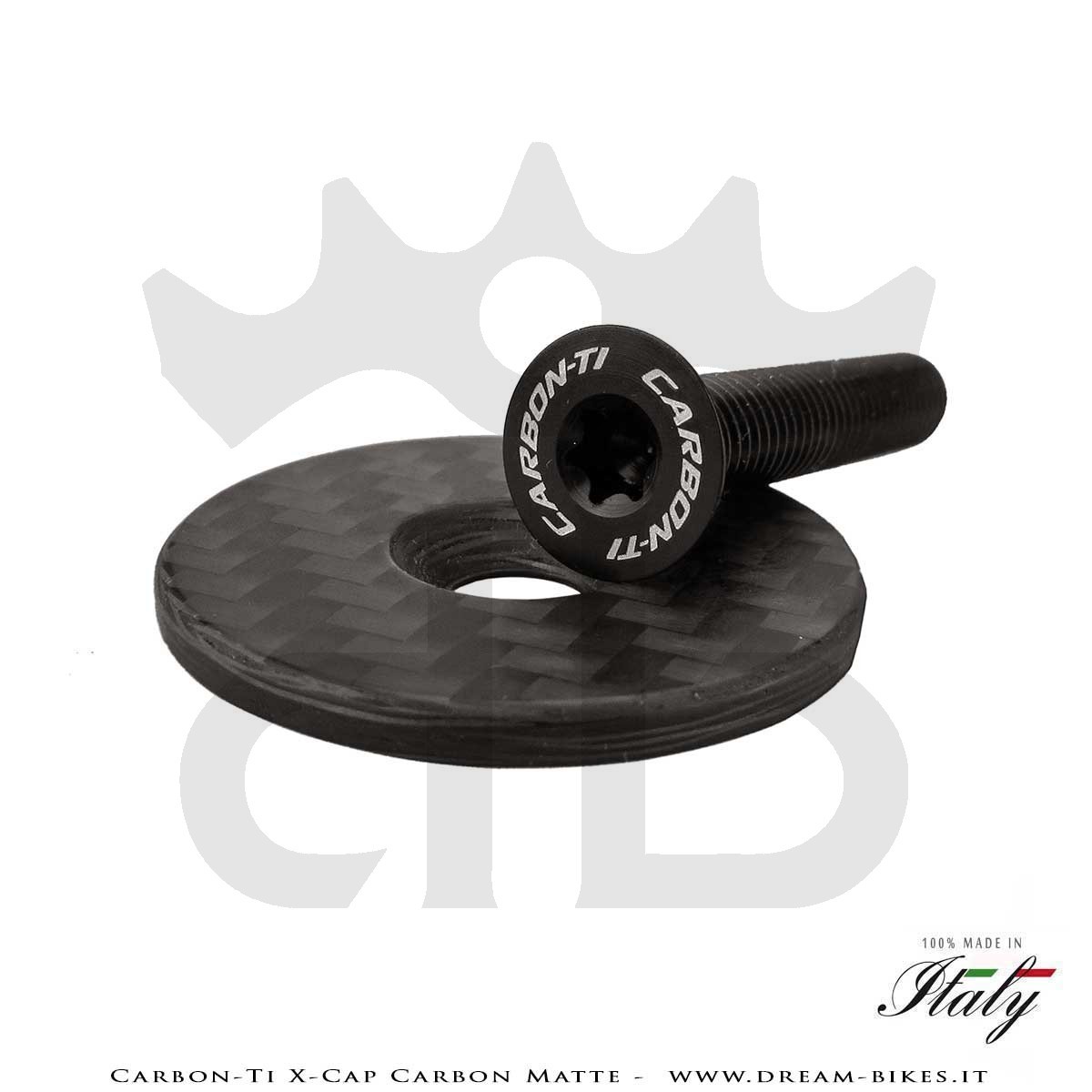 Carbon-Ti X-Cap Carbon Matte Tappo Sterzo Ultraleggero
