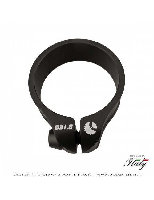 Carbon-Ti X-Clamp 3 Matte Black Ultralight Seatpost Clamp