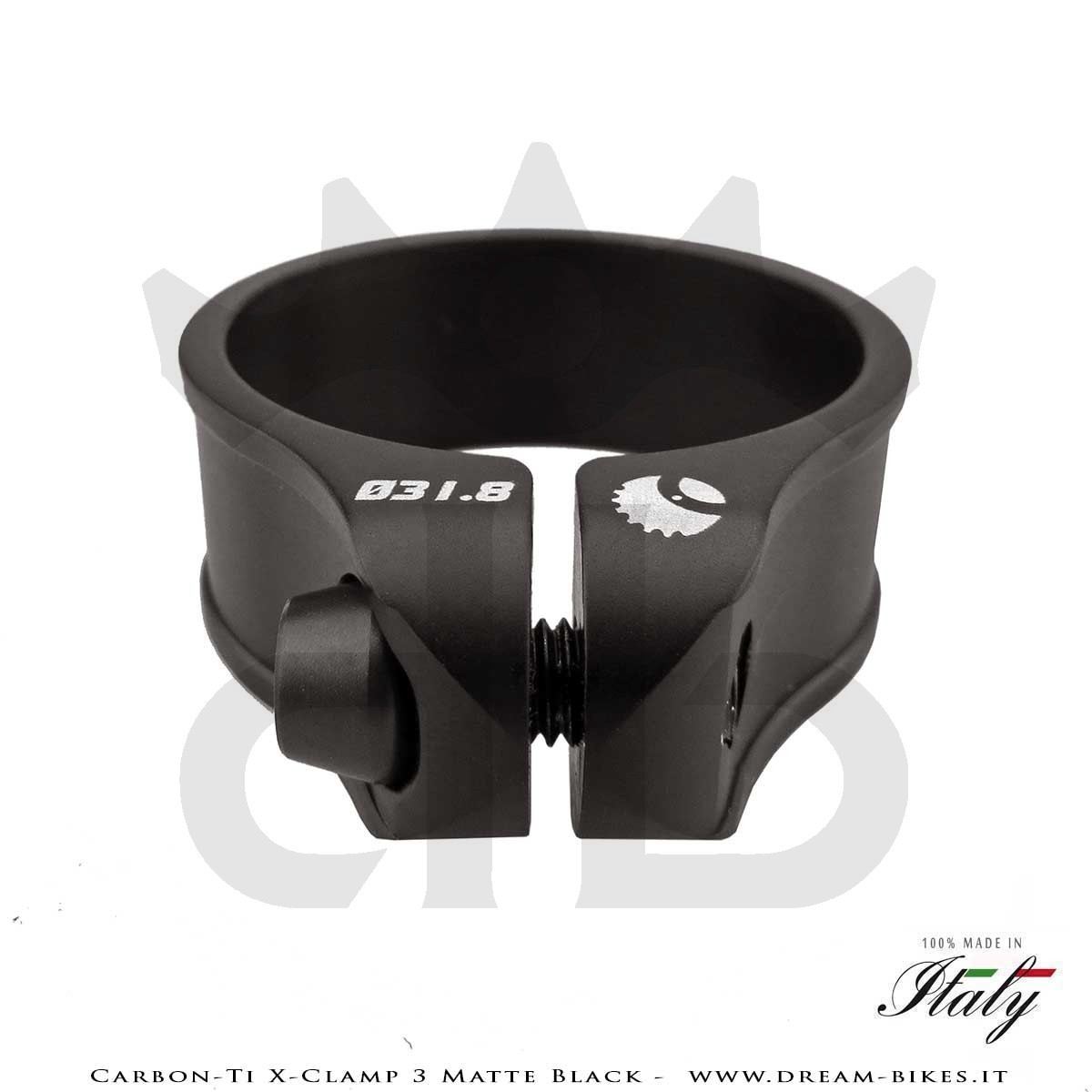 Carbon-Ti X-Clamp 3 Matte Black Ultralight Seatpost Clamp