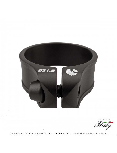 Carbon-Ti X-Clamp 3 Collarino Reggisella Ultraleggero Nero Opaco