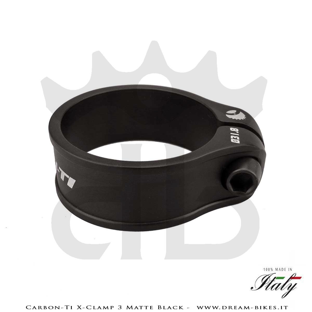 Carbon-Ti X-Clamp 3 Matte Black Ultralight Seatpost Clamp