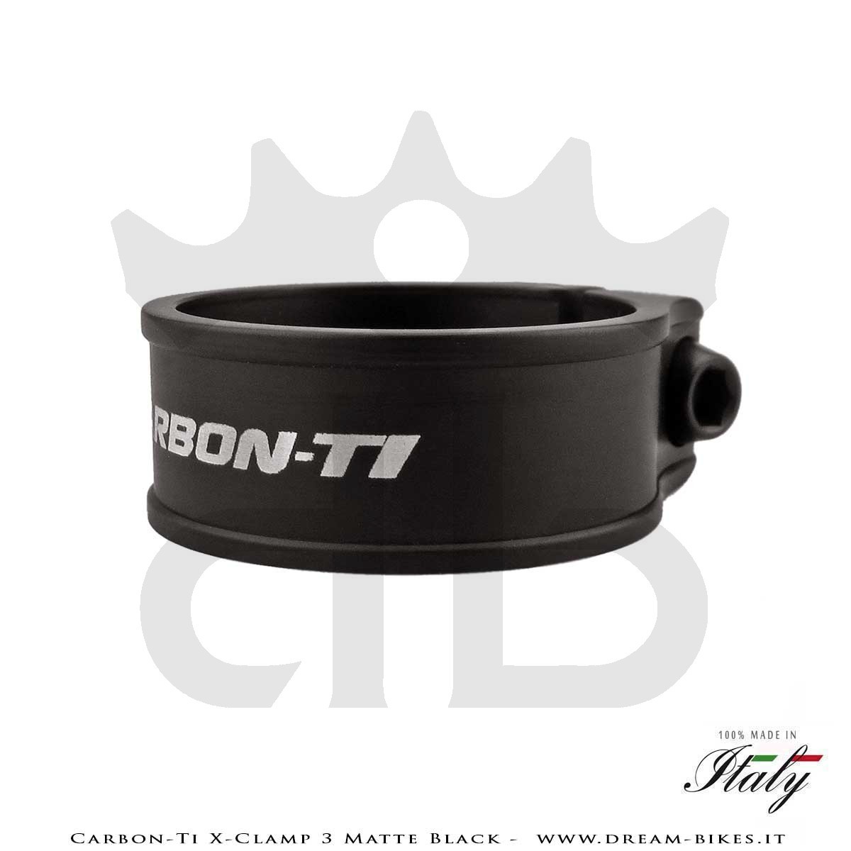 Carbon-Ti X-Clamp 3 Matte Black Ultralight Seatpost Clamp